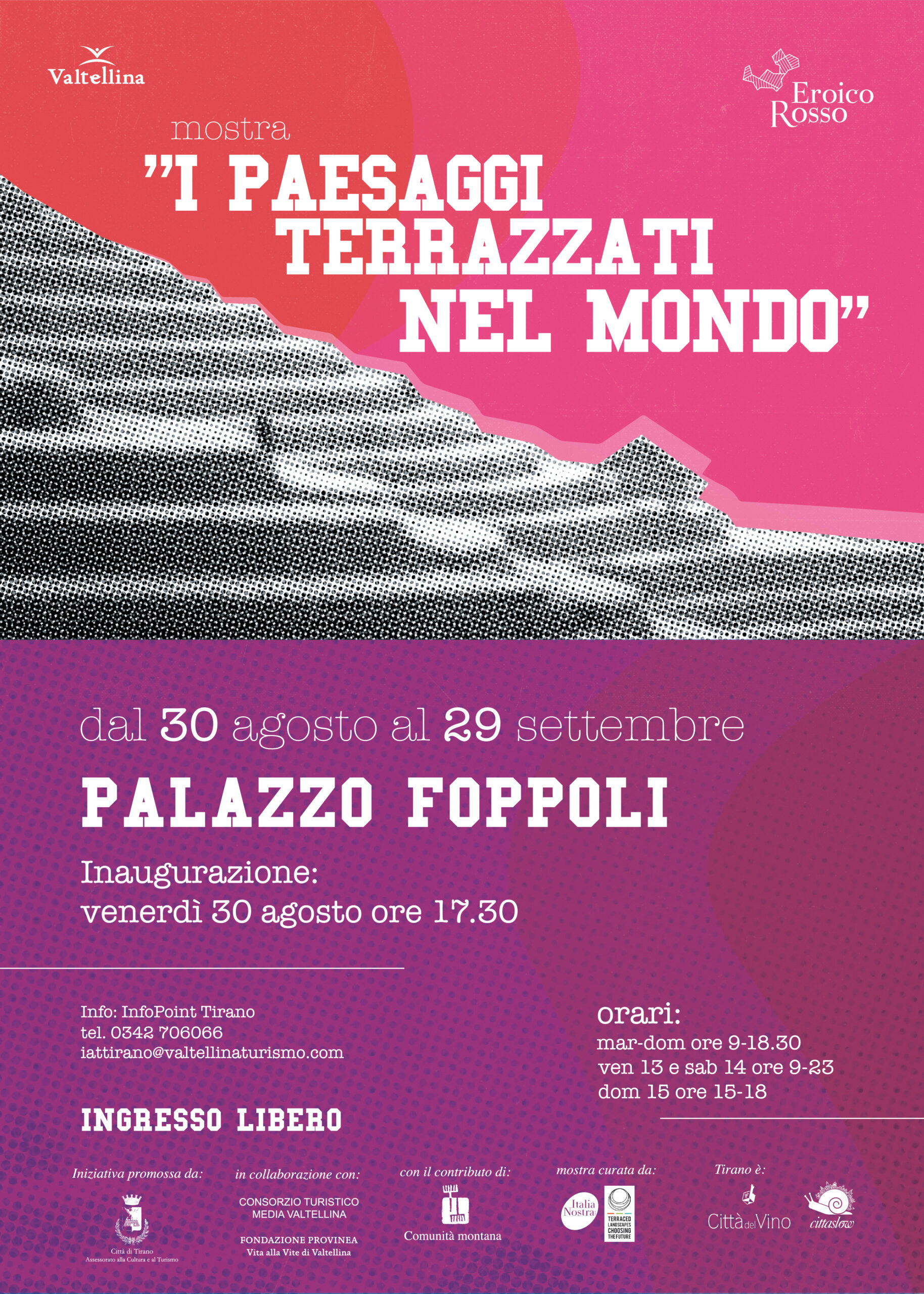 Paesaggi terrazzati nel mondo – Esposizione fotografica – Palazzo Foppoli, Comune di Tirano (SO) dal 30 agosto al 29 settembre 2019